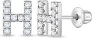 In Season Jewelry Cubic Zirconia Letter Initial Earrings