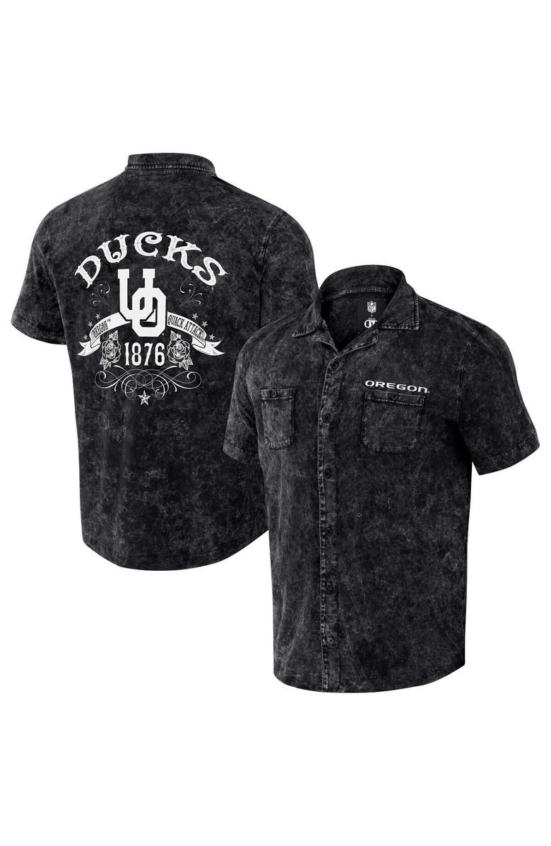 Darius Rucker Collection by Fanatics Men's Darius Rucker Collection by Fanatics Black Oregon Ducks Team Color Button-Up Shirt, Main, color, Black