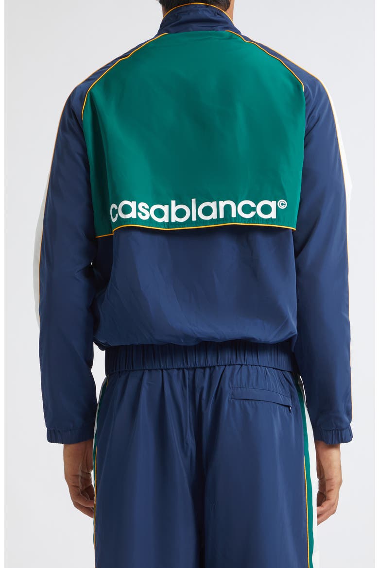 Colorblock Logo Embroidered Windbreaker Jacket, Alternate, color, POLY TAFFETA