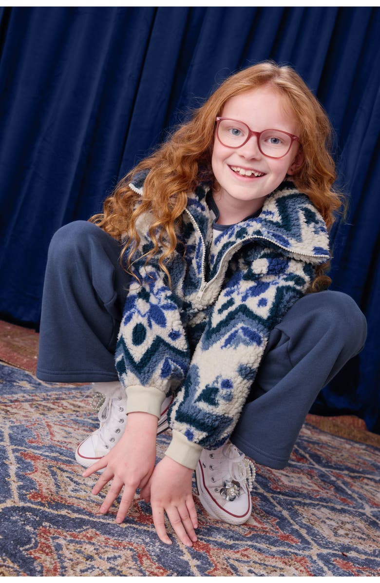 Tea Collection Teddy Fleece Pullover, Alternate, color, 