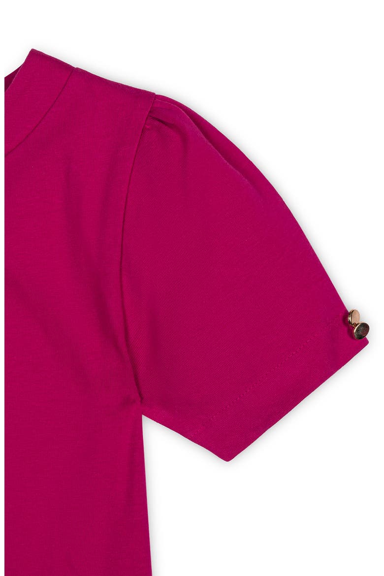 Kids' Organic Puff Sleeve Knit Top, Alternate, color, Vivid Pink