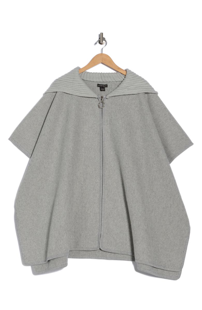 Nanette Lepore Zip Front Ruana, Alternate, color, Grey