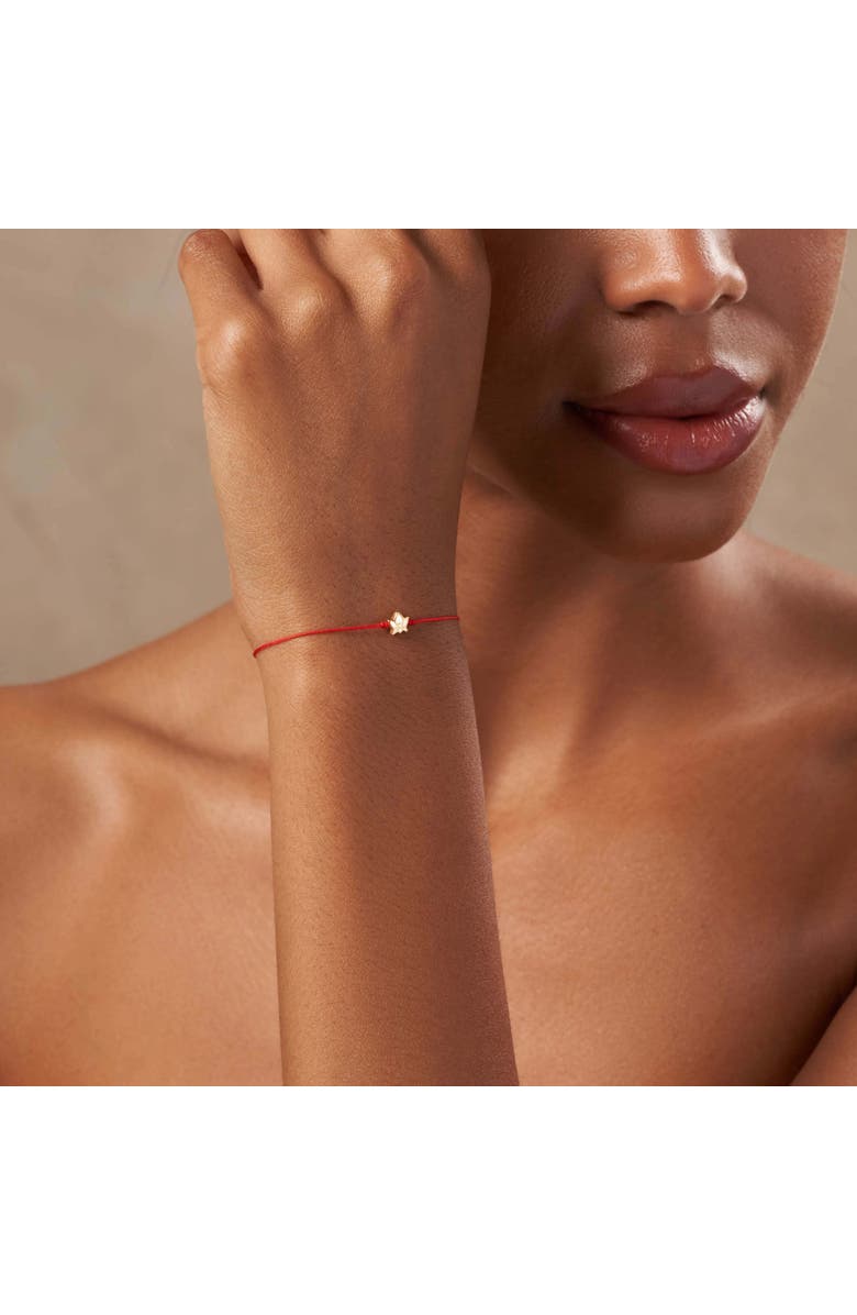 Karma and Luck Innocent Guardian - Lotus Red String Bracelet, Alternate, color, Red, Gold, White