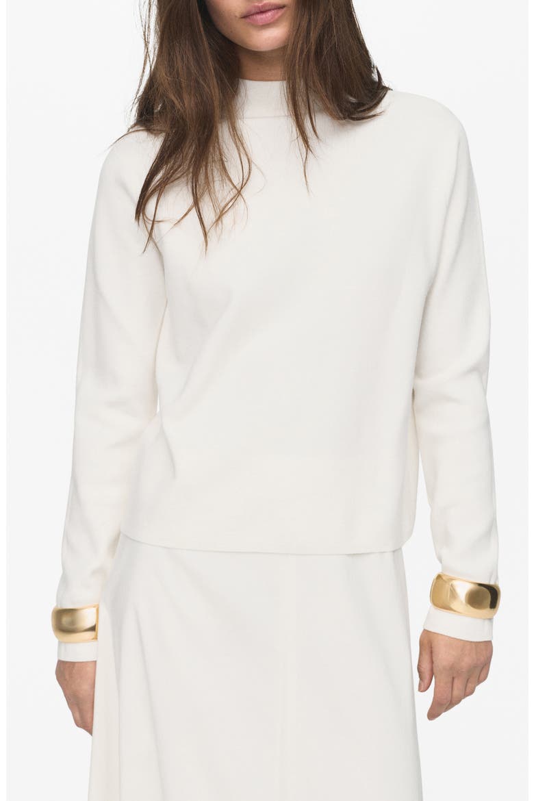 Funnel Neck Sweater, Main, color, ECRU