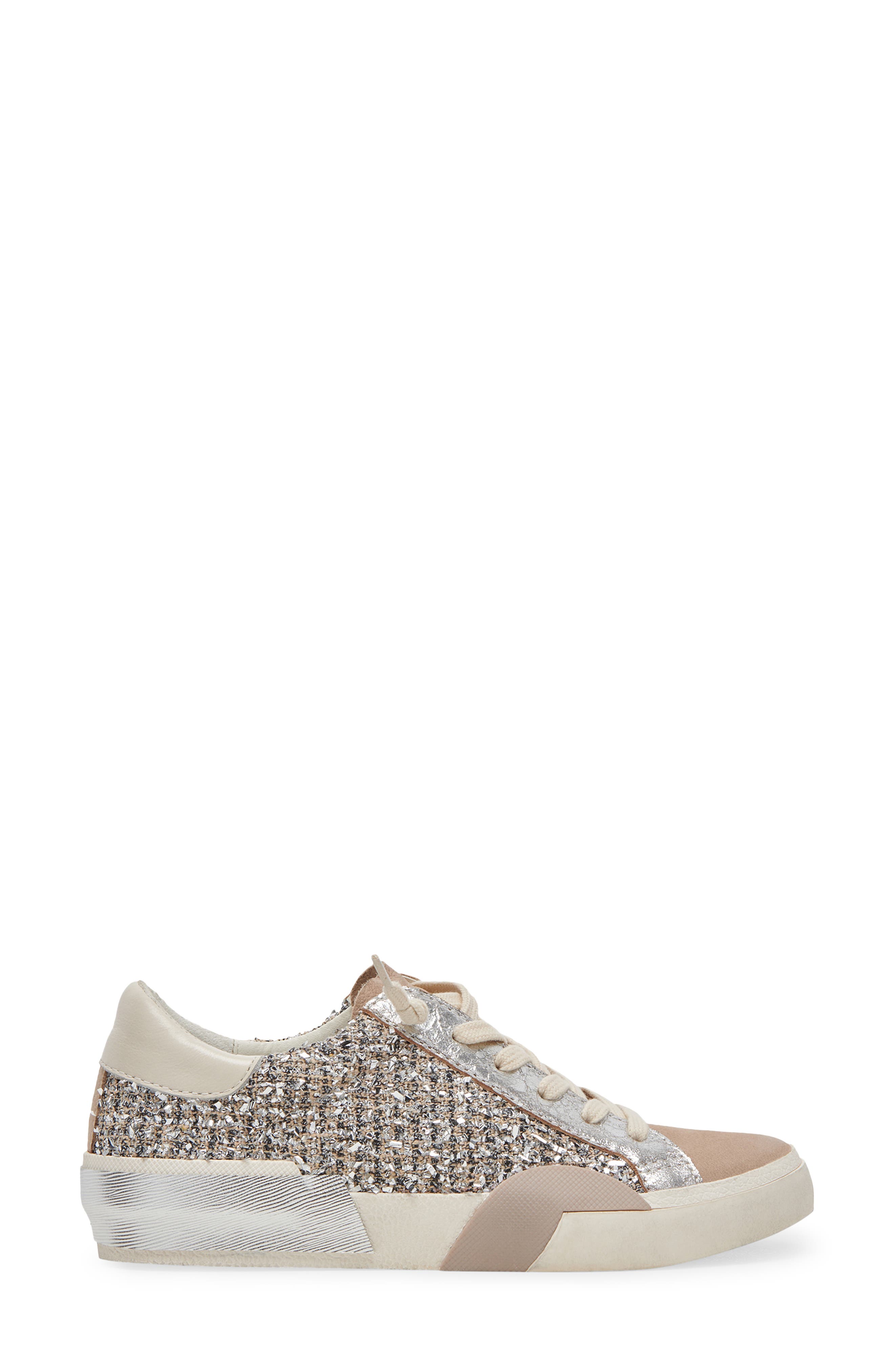 Zina Sneaker, Alternate, color, DK SILVER MULTI WOVE