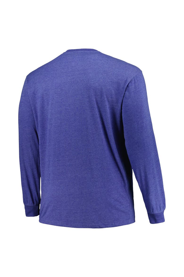 Men's Profile  Heather Royal Buffalo Bills Big & Tall Throwback Long Sleeve T-Shirt, Alternate, color, Heather Royal