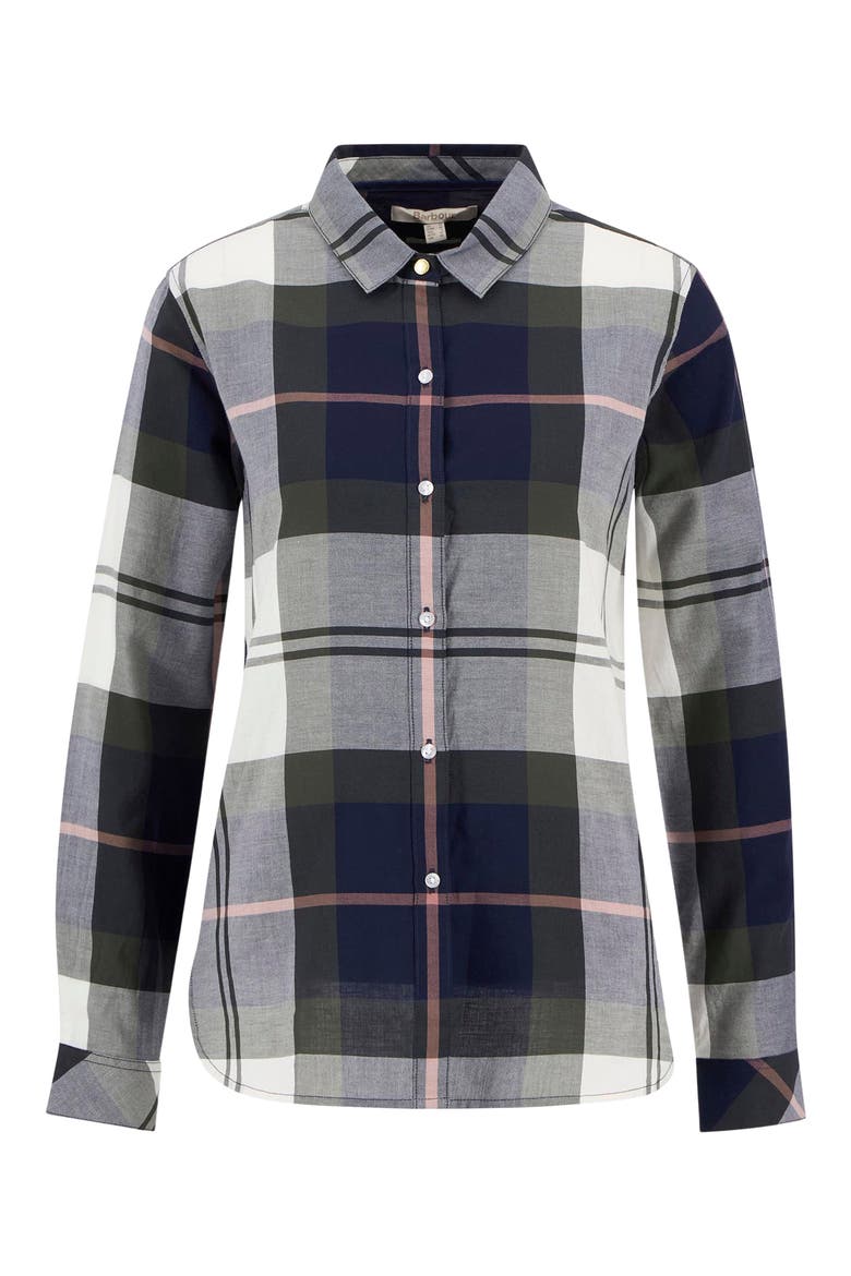 Mooreland Plaid Cotton Button-Up Shirt, Alternate, color, NAVY/ ARABESQUE CHECK