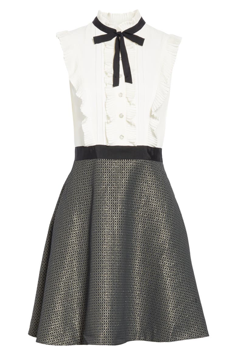 Karoll Skater Dress, Alternate, color, BLACK