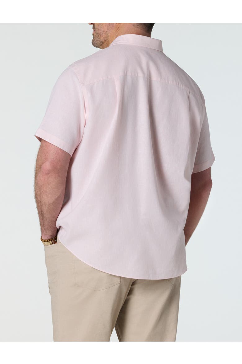 Big & Tall Linen-Blend Sport Shirt V2, Alternate, color, PINK