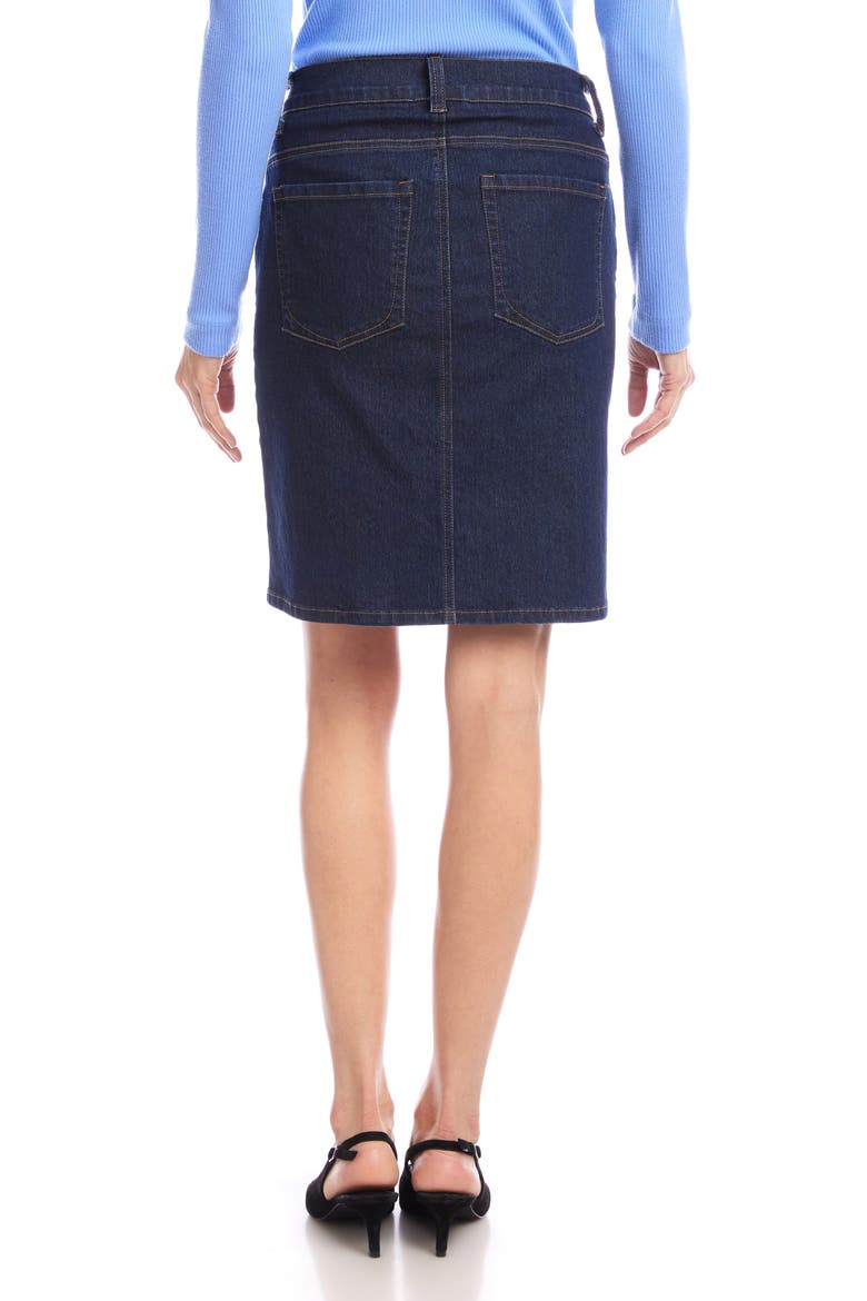 High Waist Pencil Denim Skirt, Alternate, color, INDIGO BLUE