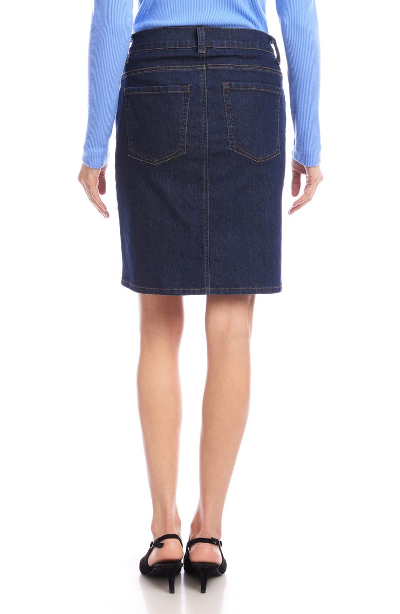 Karen Kane High Waist Pencil Denim Skirt, Alternate, color, Indigo Blue