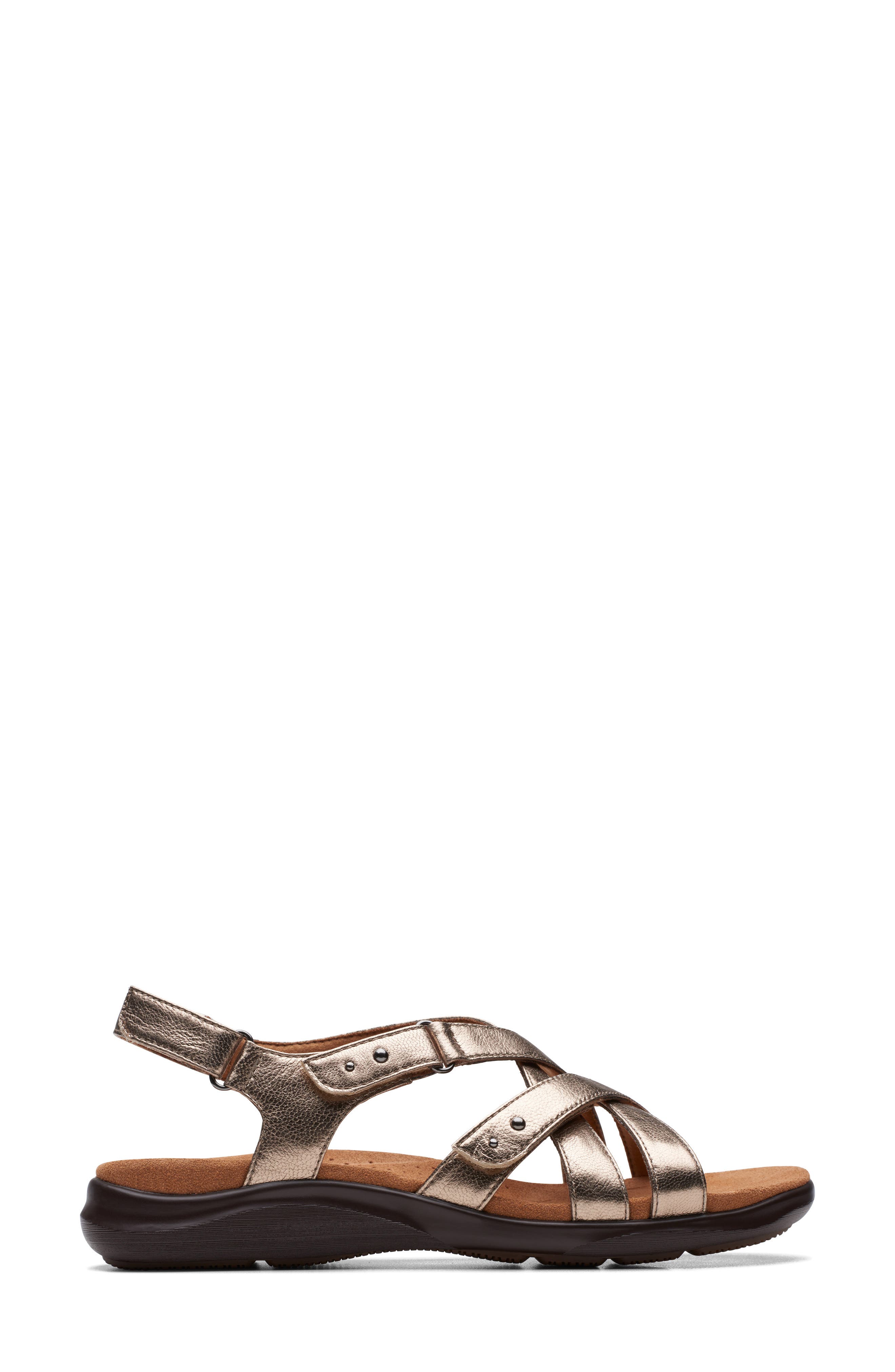 Clarks<sup>®</sup> Kitly Go Sandal, Alternate, color, Metallic
