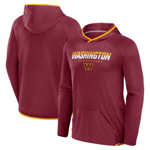 Men
s Fanatics Burgundy Washington Commanders Transitional Defender Hoodie Long Sleeve T-Shirt