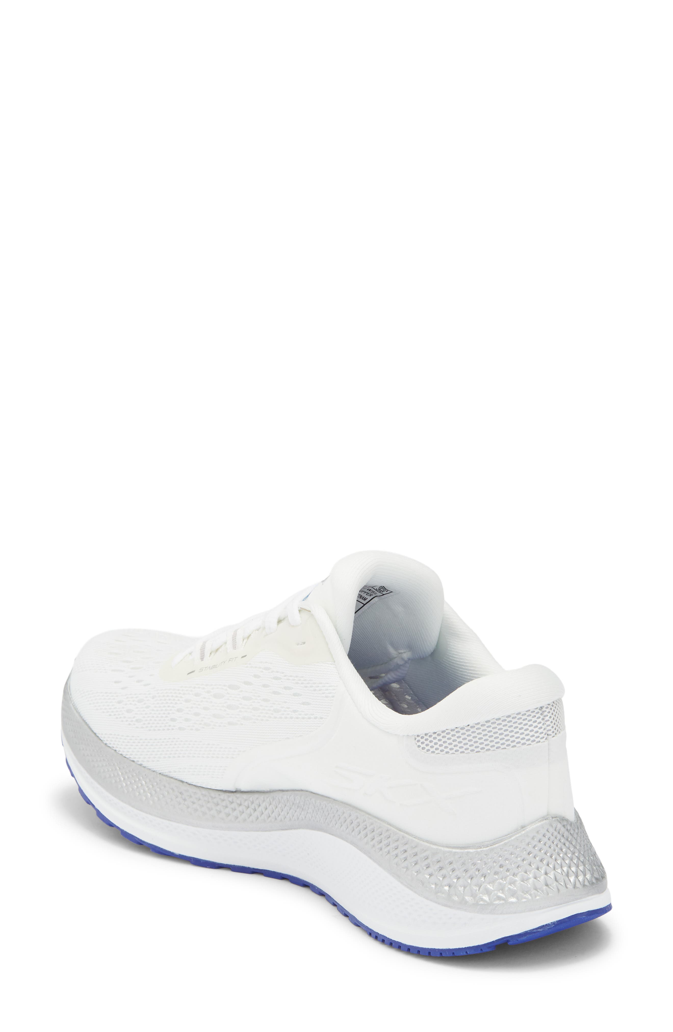 Go Run Persistence Running Shoe, Alternate, color, WHITE/ SILVER