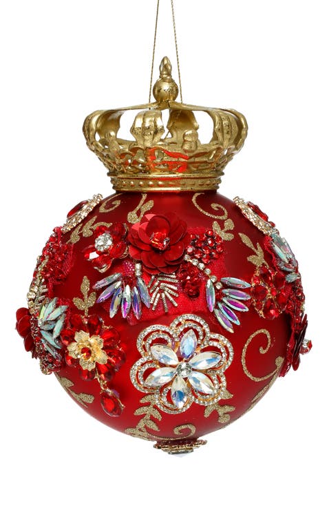 Crown Jewels Ornament, Red