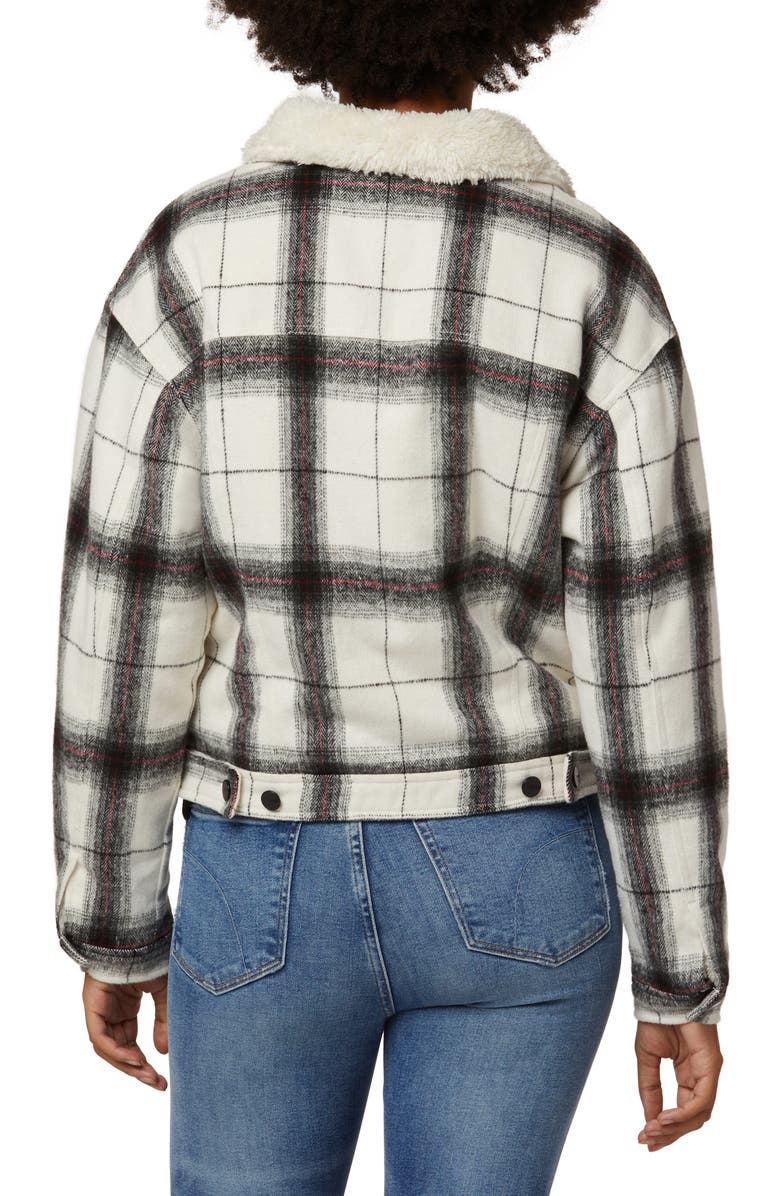 Joe's The Ally Plaid Jacket with Faux Fur Collar, Alternate, color, 