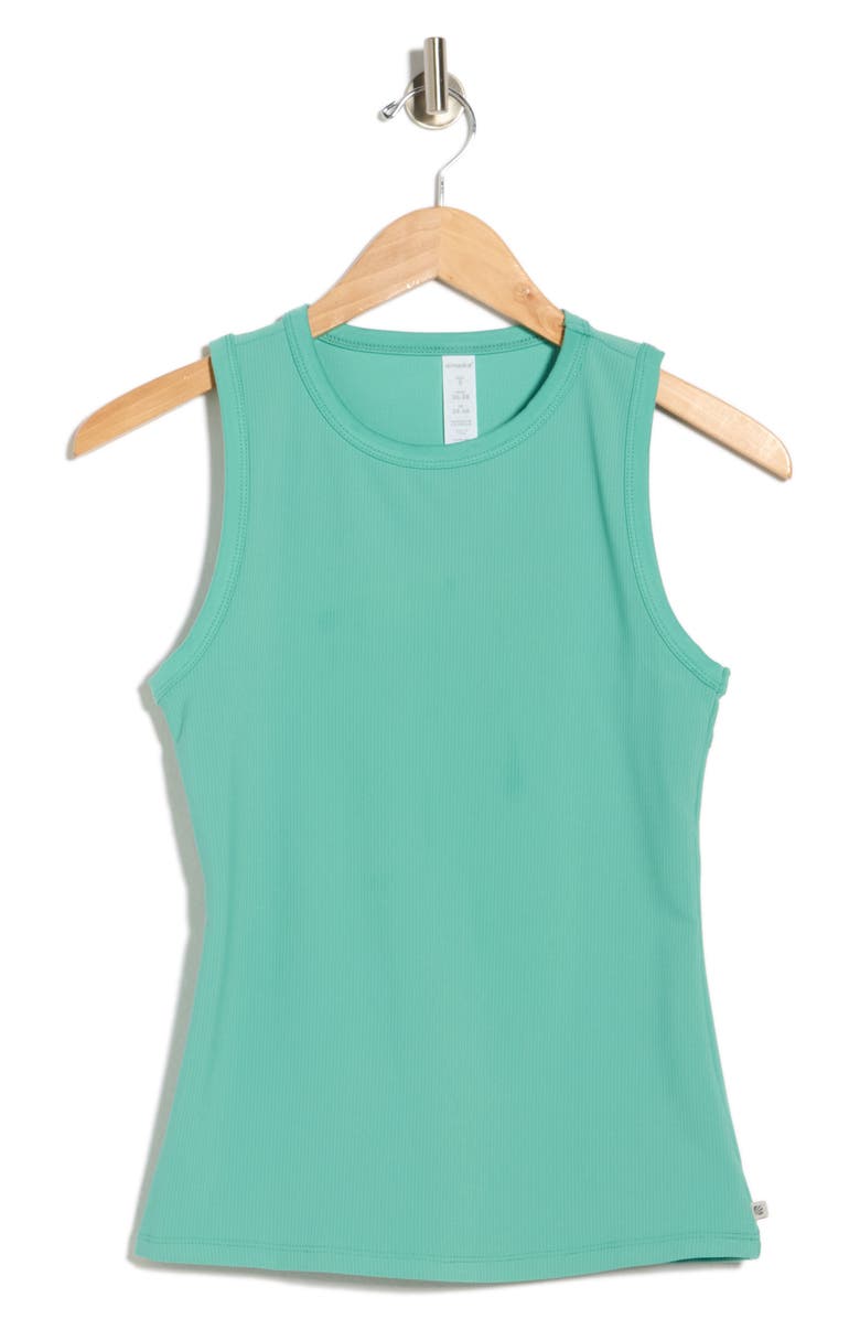 MARIKA Mindy Ribbed Active Tank, Alternate, color, Agate Green