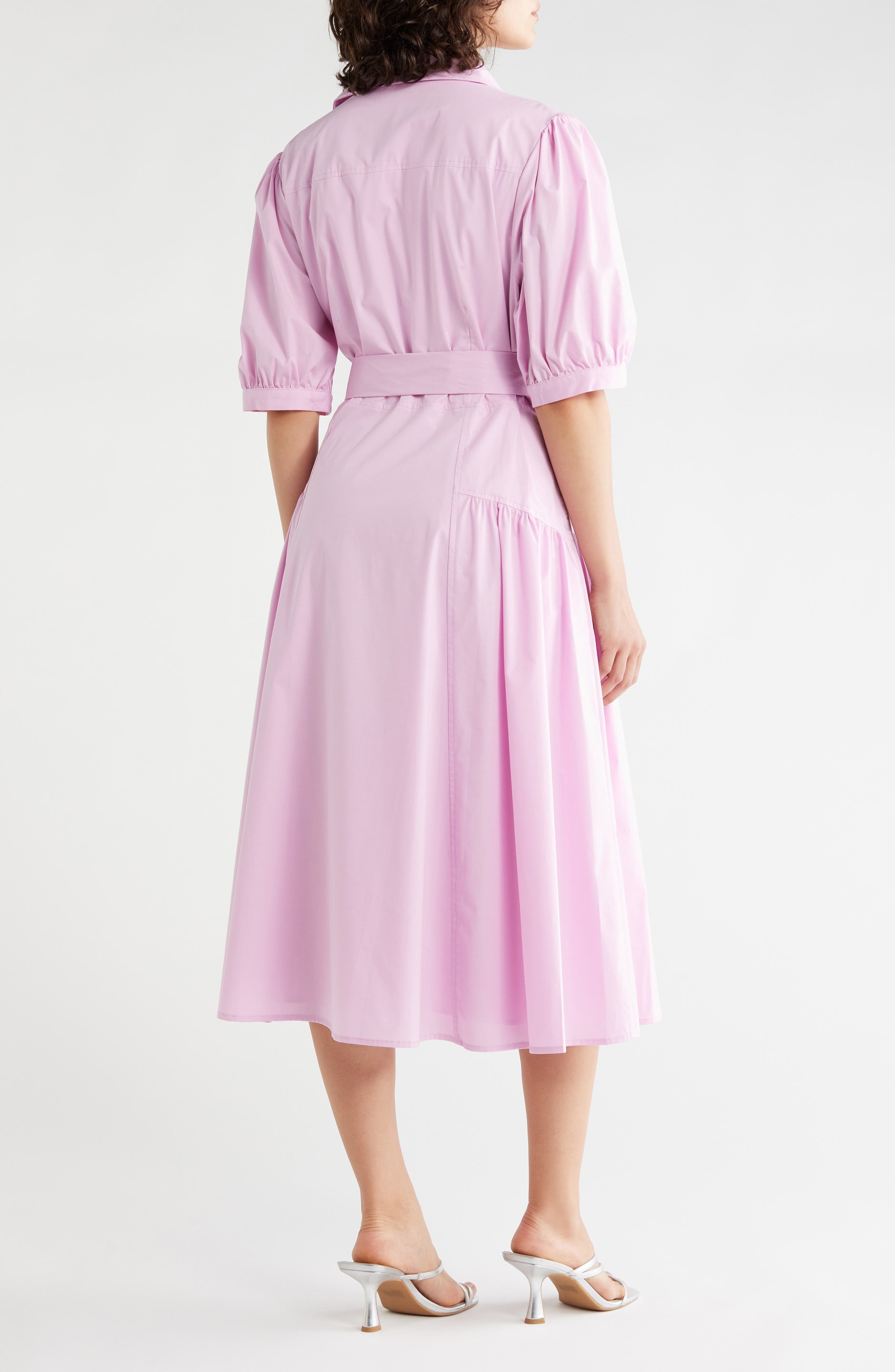 pink drop waist midi dress Satin Sweetheart Sleeveless Drop Waist Midi Dress With Pockets