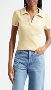 Veronica Beard Kearney Contrast Trim Rib Polo