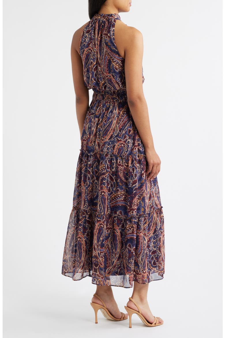 Paisley Sleeveless Dress, Alternate, color, NAVY MULTI