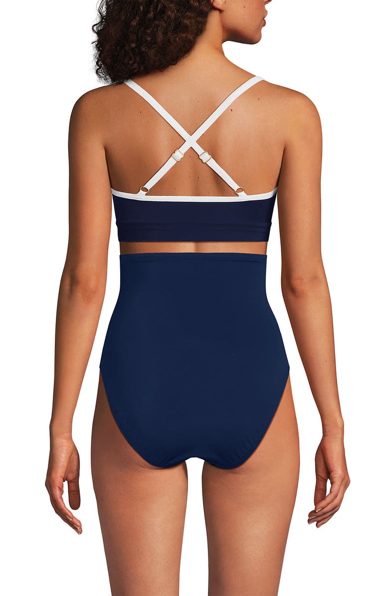 Lands' End Slender Suit Pleated Tankini Top, Alternate, color,