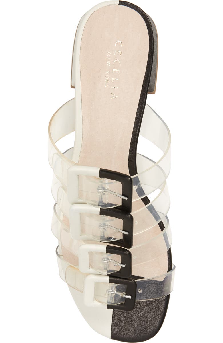 Cecelia New York Lincoln Strappy Clear Slide Sandal, Alternate, color,
