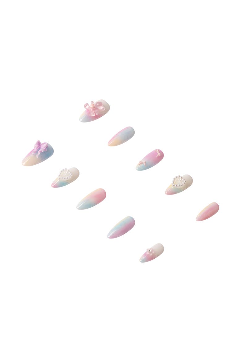 Pastel Aura Luxury Handmade Press On Nails, Alternate, color, Multicolor Pastel