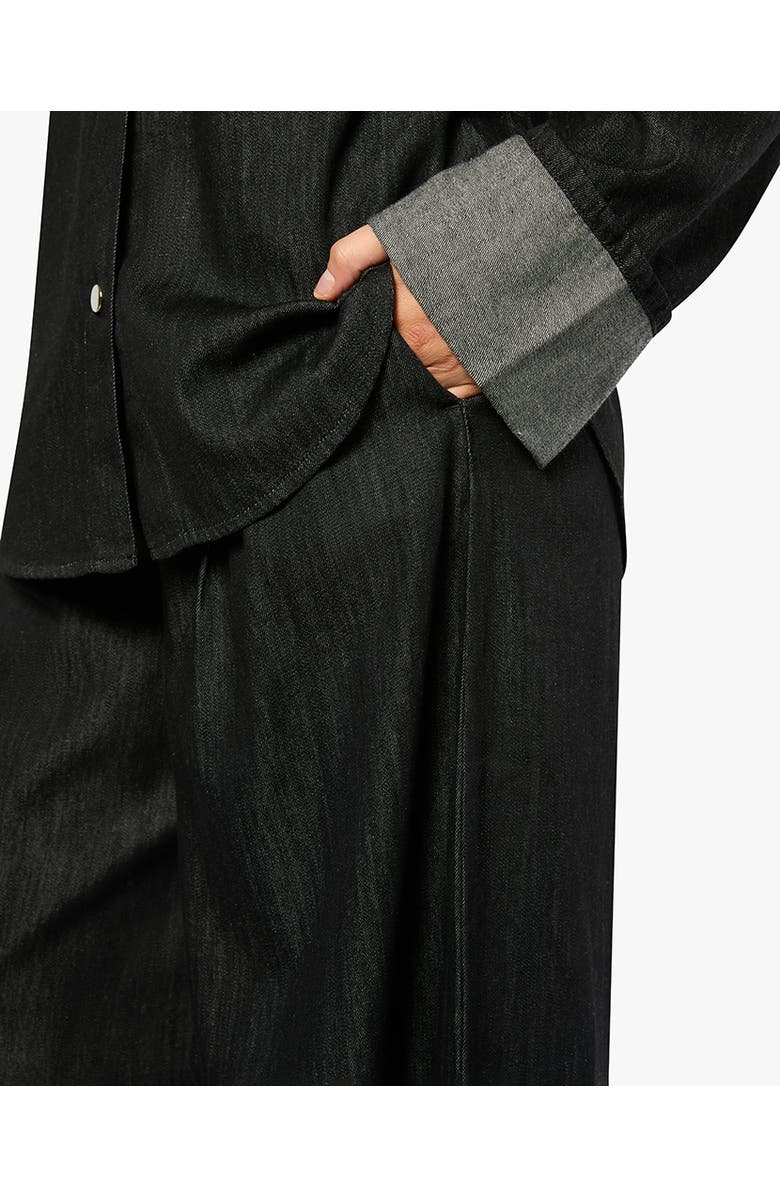 WeWoreWhat High Waisted Pleated Super Wide Leg Pant, Alternate, color, Dark Grey