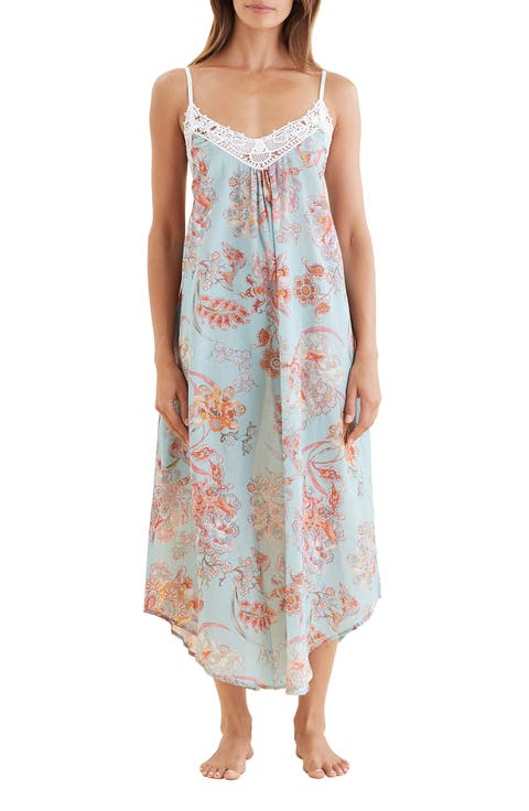 Coco Lace Cotton & Silk Maxi Nightgown