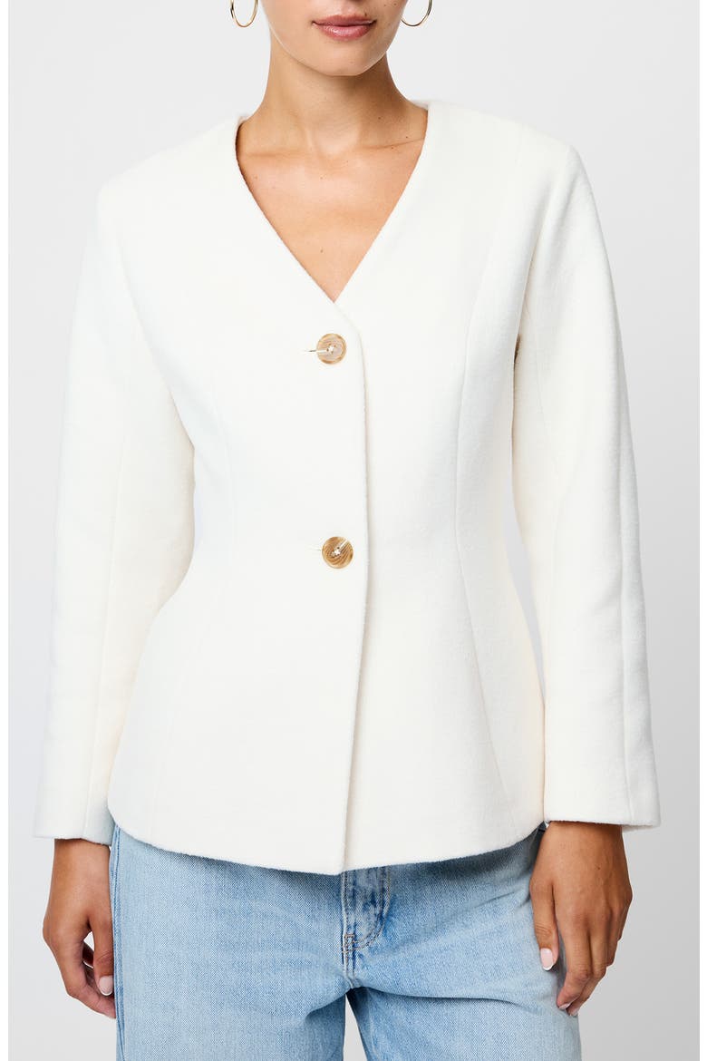 Boiled Wool Jacket, Main, color, PORCELAIN CREAM