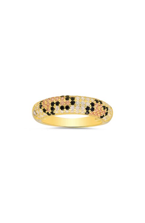 Leopard Spot Cubic Zirconia Ring