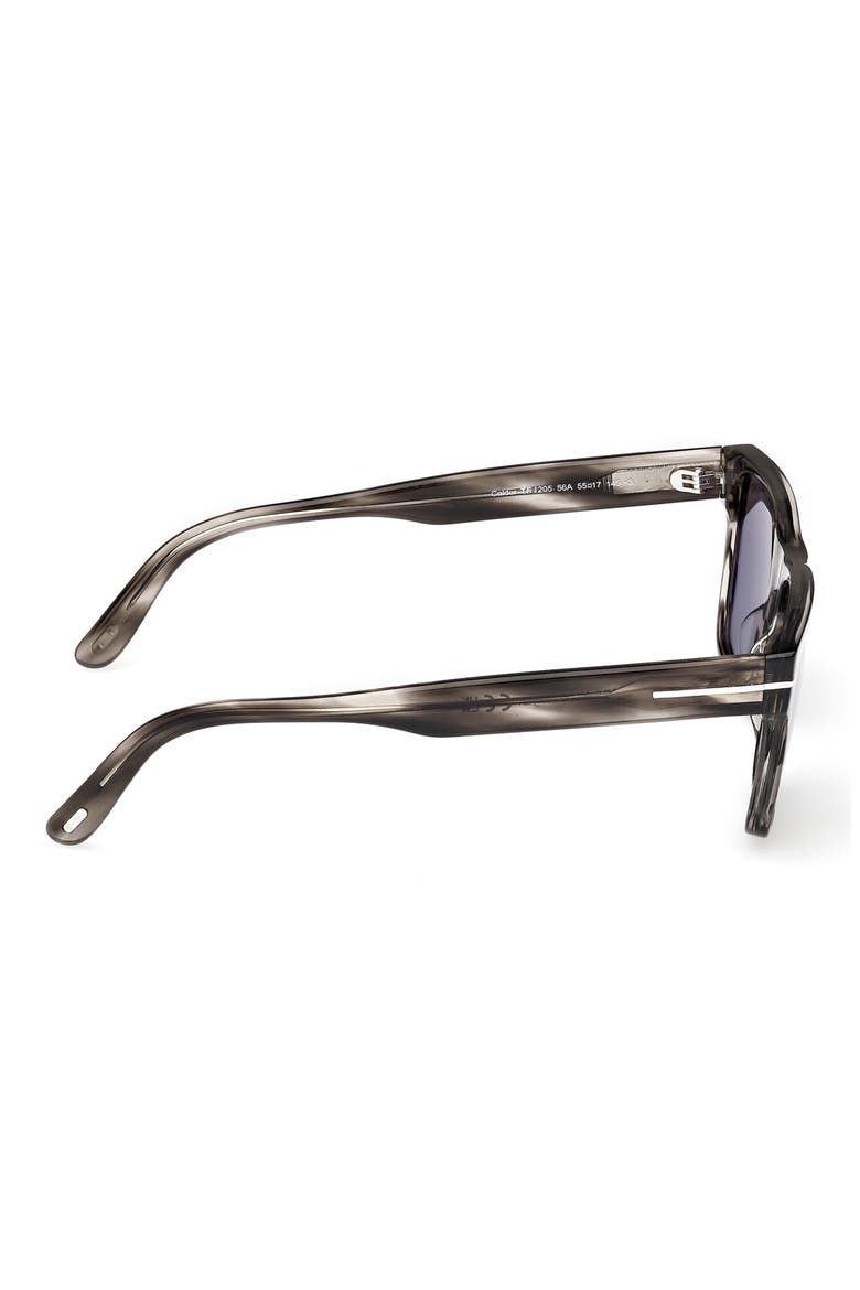 Calder 55mm Square Sunglasses, Alternate, color, SHINY STRIPED BLACK HAVANA T