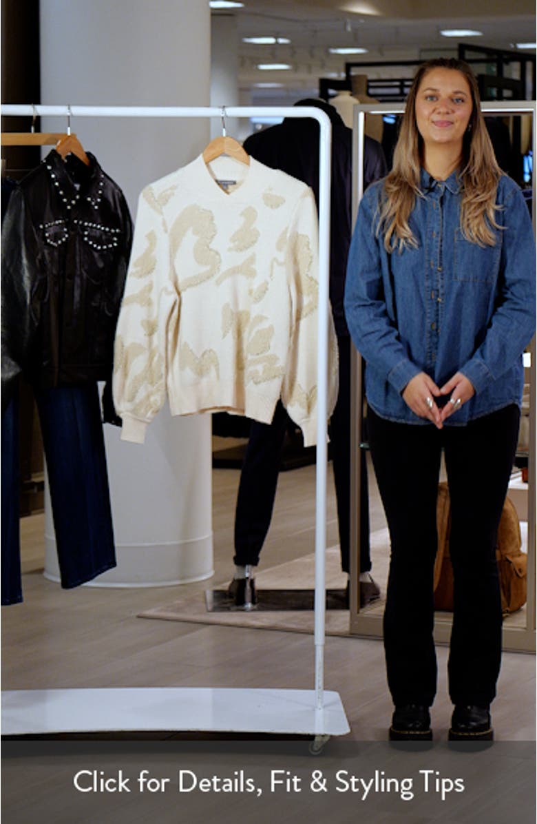 Metallic Jacquard Sweater, sales video thumbnail