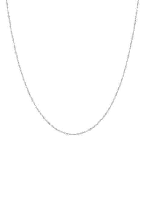 Sterling Silver 18k Gold Plated Jordyn Basic Chain Necklace