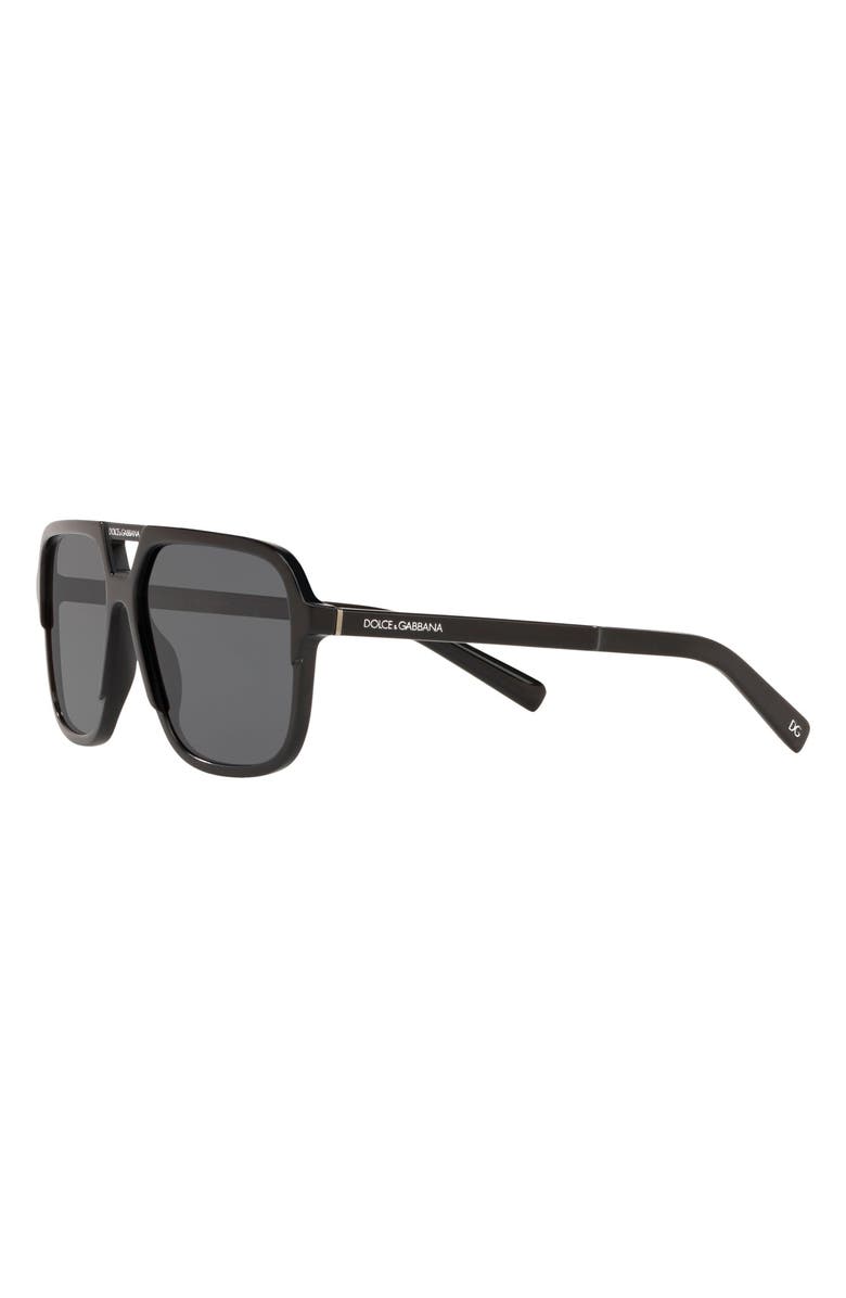 Dolce&Gabbana 61mm Polarized Square Sunglasses, Alternate, color,