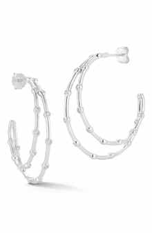 GLAZE JEWELRY Cubic Zirconia Double Hoop Earrings