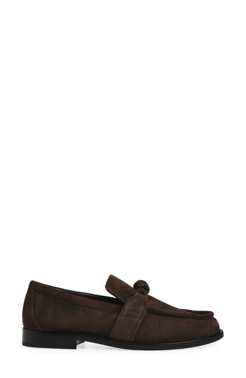 Bottega Veneta Astaire Fondente Suede Moccasin In Brown