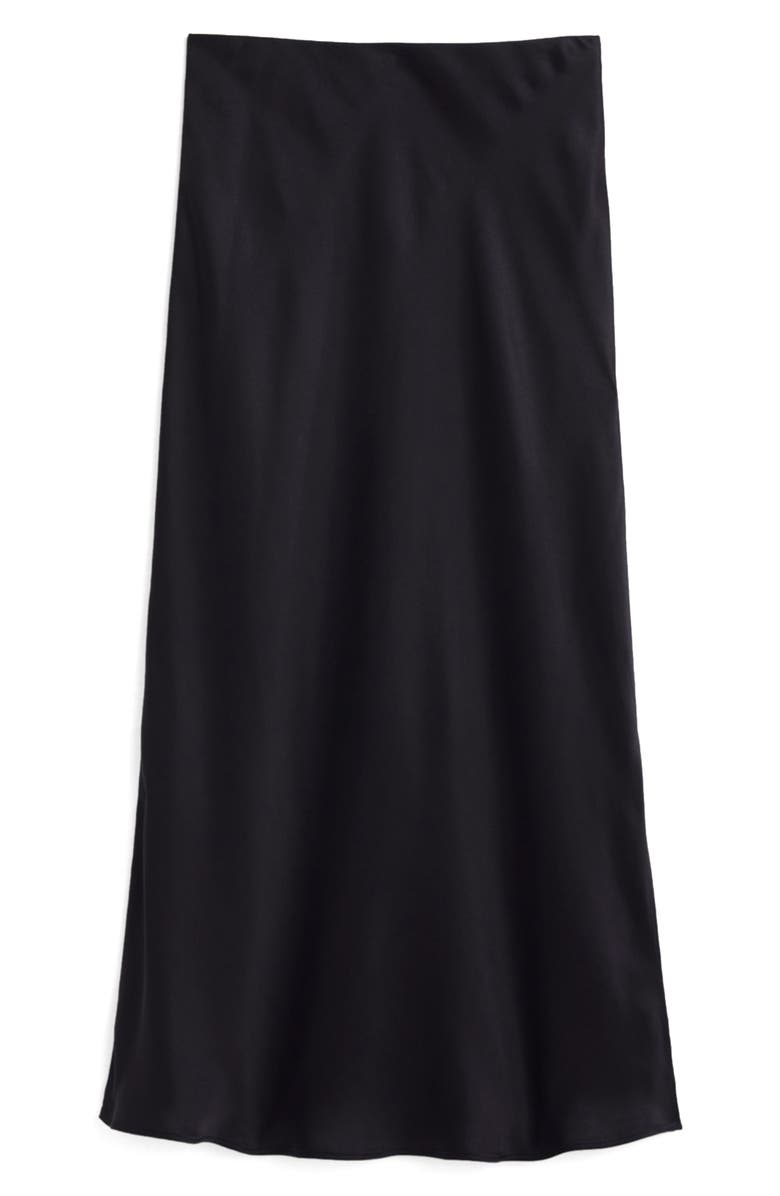 vineyard vines Satin Midi Slip Skirt, Alternate, color, Jet Black
