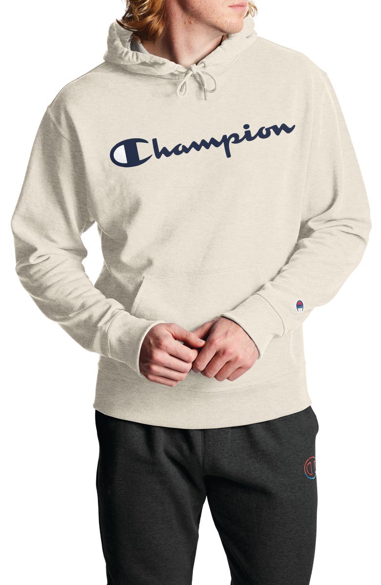 Champion Powerblend Graphic Drawstring Hoodie, Main, color,