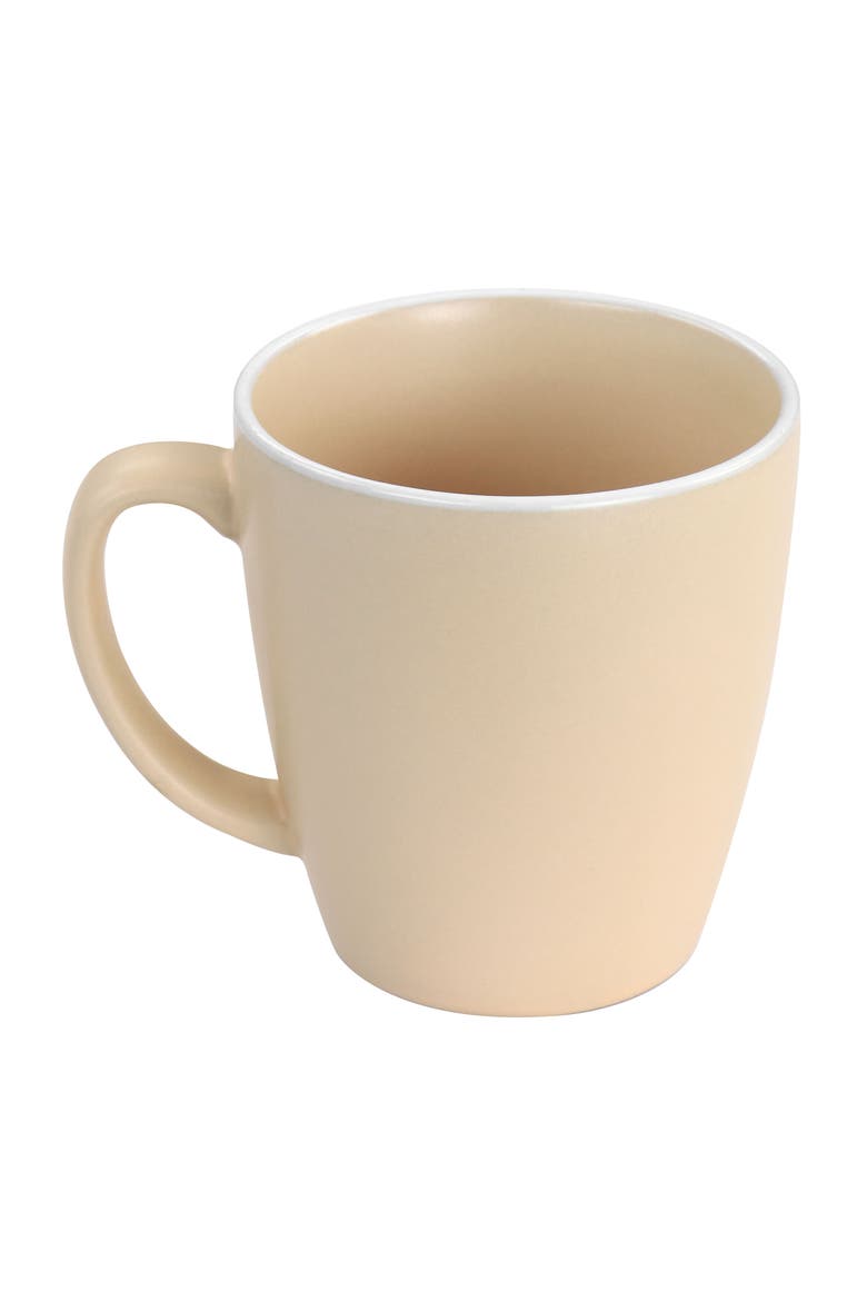 4pc 17.5oz Stoneware Mug Set in Matte Assorted Colors, Alternate, color, Blue