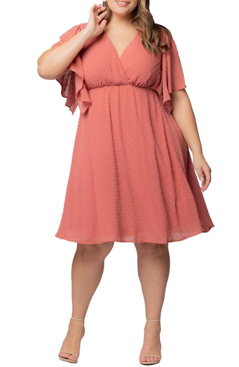 Florence Flutter Sleeve Dress (Plus Size)