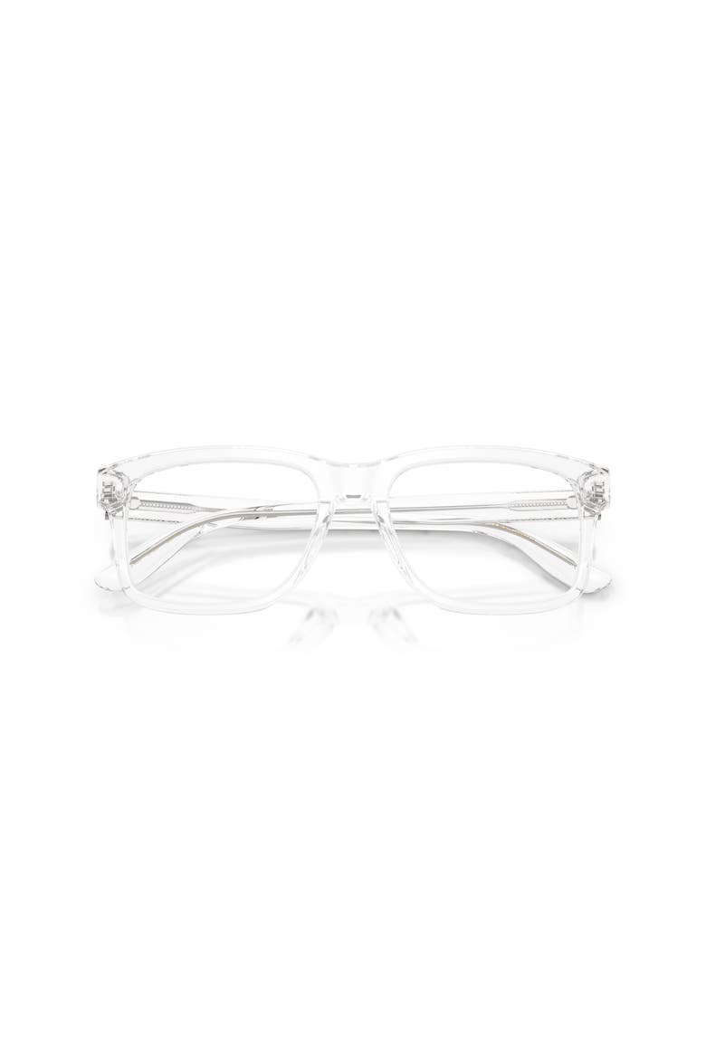 55mm Square optical glasses, Alternate, color, Transparent