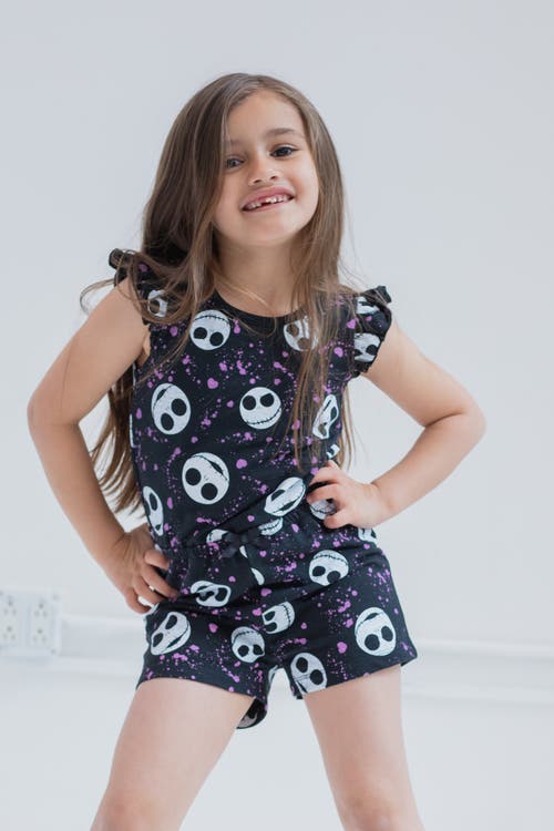Disney Sleeveless Skater Romper In Black