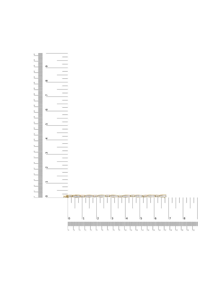 Haus of Brilliance 14K Yellow Gold Princess and Baguette Cut Diamond Beaded Bracelet, Alternate, color, Yellow