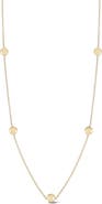 Ember Fine Jewelry 14K Gold Button Station Necklace