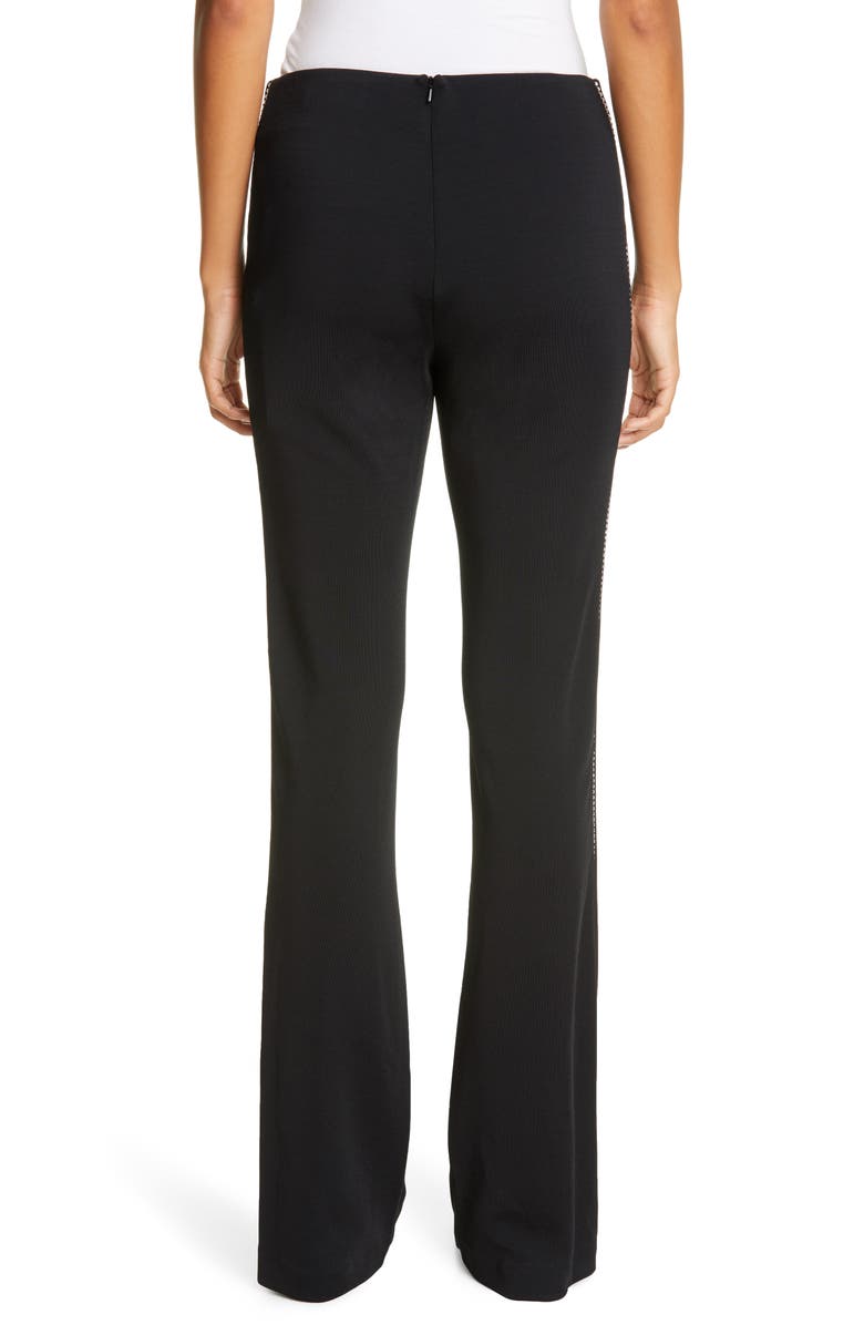 Area Crystal Stripe Flare Pants, Alternate, color, 