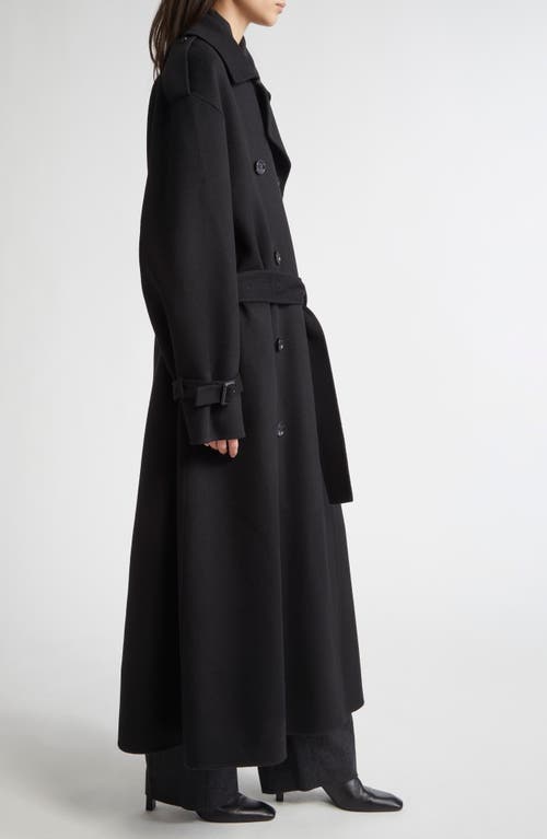 Totême Toteme Double Face Wool Trench Coat In Black