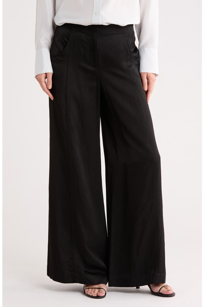 Demie Wide Leg Pants, Main, color, BLACK