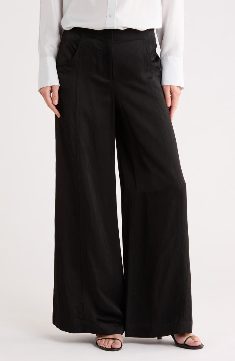 TWP Demie Wide Leg Pants, Main, color, Black
