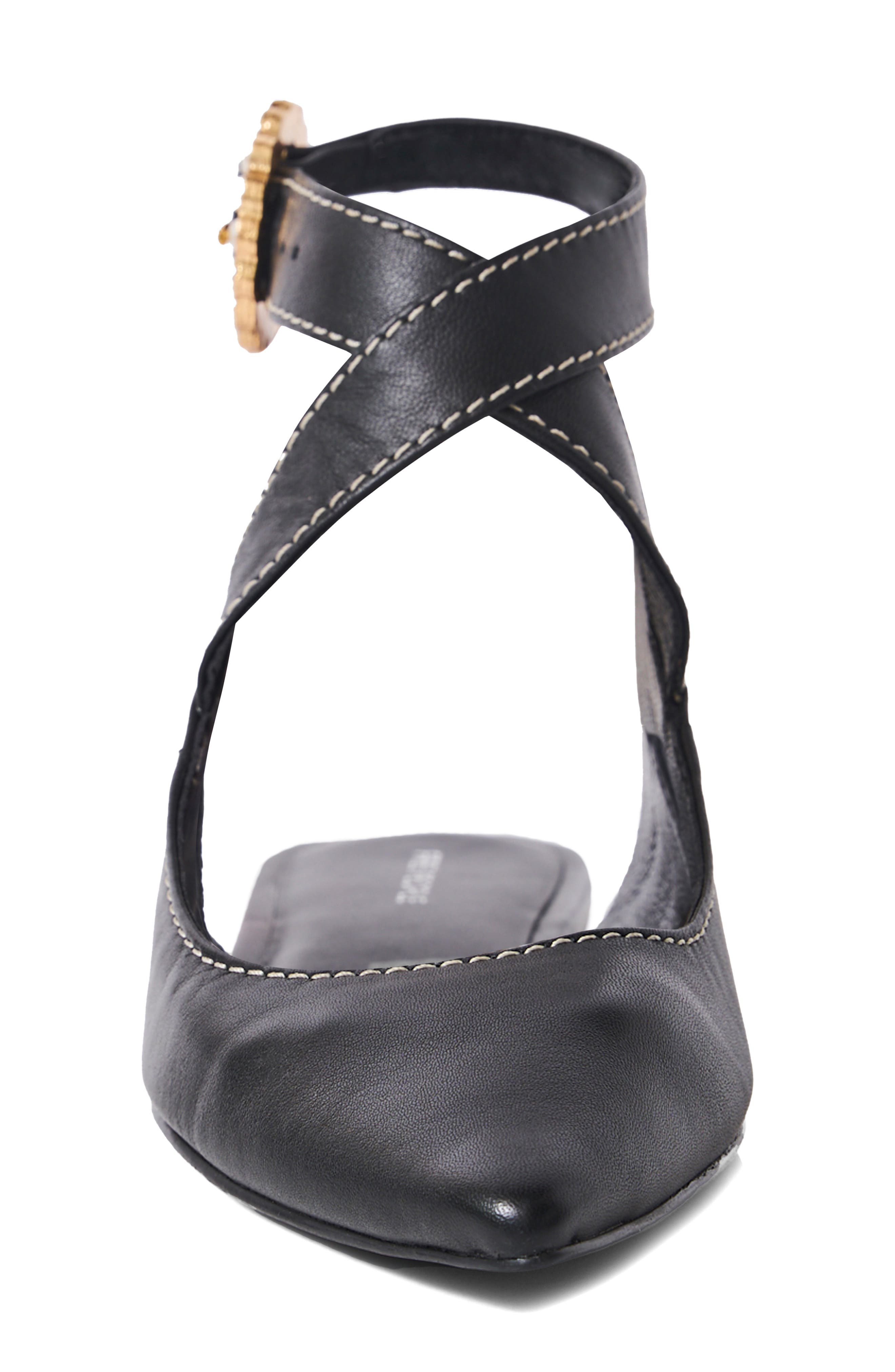 Free People Parisa Ankle Strap Pointed Toe Flat, Alternate, color, 